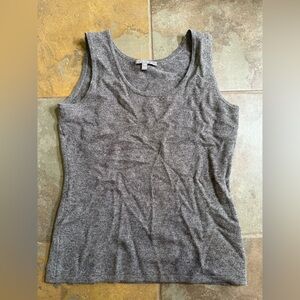 Neiman Marcus Cashmere Collection 100% Cashmere Tank Top Dark Grey Size M